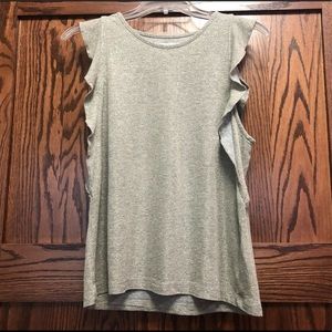 Madewell Ruffle Sleeve Sparkle Tank - Size XL